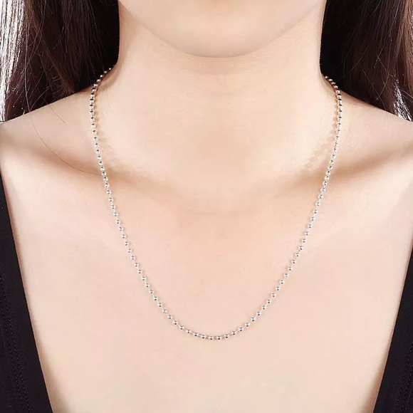 Anthropologie 925 Silver Sparkling Clavicle Chain Choker Necklace - Picture 11 of 16